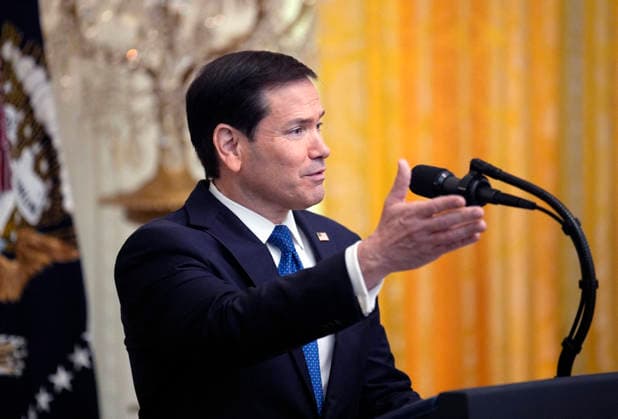 Donald Trump on Hispanic Heritage Month Celebration - Washington US Secretary of State Marco Rubio speaks during the Hispanic Heritage Month Celebration in the East Room of the White House in Washington , DC on September 30, 2026. Photo by Yuri Gripas ABACAPRESS.COM Washington DC United States  Copyright: xPool ABACAx