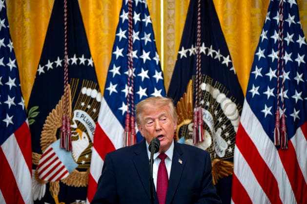 President Donald Trump hosts a Hispanic Heritage Month celebration in the East Room of the White House in Washington, DC on Wednesday, September 30, 2026.  WAP20260930302 BONNIExCASH