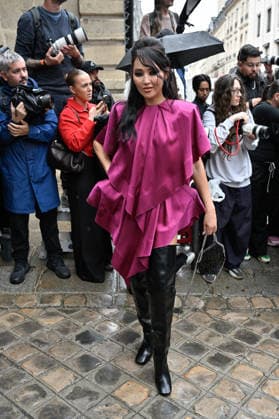 PFW Stella McCartney Outside Arrivals JR Korlan Madi arriving at the Stella McCartney show during Paris Fashion Week, in Paris, France on 30 September 2026. Photo by Julien Reynaud APS-Medias ABACAPRESS.COM Paris France  Copyright: xReynaudxJulien APS-Medias ABACAx