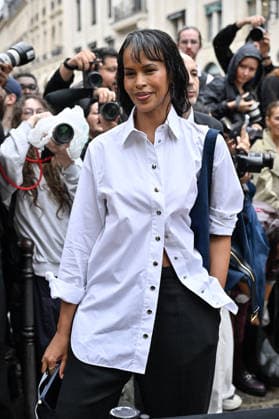 PFW Stella McCartney Outside Arrivals JR Sabrina Dhowre Elba arriving at the Stella McCartney show during Paris Fashion Week, in Paris, France on 30 September 2026. Photo by Julien Reynaud APS-Medias ABACAPRESS.COM Paris France  Copyright: xReynaudxJulien APS-Medias ABACAx