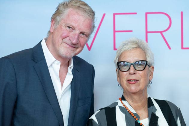 Doris DOERRIE, Dörrie, director, Michael SOUVIGNIER, producer, portrait, cropped single frame, single shot, red carpet, Red Carpet Show, Arrival, Film Premiere: Ms. Winkler Leaves the Building, on September 30, 2026, at the Lichtburg in Essen,