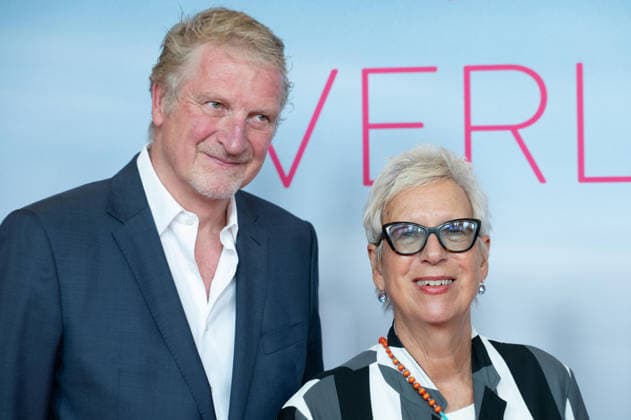 Doris DOERRIE, Dörrie, director, Michael SOUVIGNIER, producer, portrait, cropped single frame, single shot, red carpet, Red Carpet Show, Arrival, Film Premiere: Ms. Winkler Leaves the Building, on September 30, 2026, at the Lichtburg in Essen,