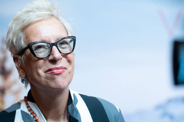 Doris DOERRIE, Dörrie, director, portrait, single frame, single shot, red carpet, Red Carpet Show, Arrival, Movie Premiere: Ms. Winkler leaves the building on September 30, 2026, at the Lichtburg in Essen,