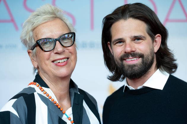 Doris DOERRIE, Dörrie, director, Josef ELLERS, actor, portrait, single frame, single shot, red carpet, Red Carpet Show, Arrival, Movie Premiere: Ms. Winkler Leaves the Building, on September 30, 2026, at the Lichtburg in Essen,