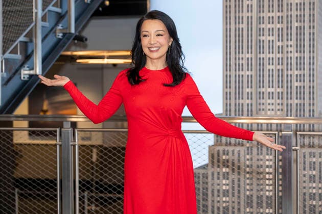 September 30, 2026, New York, New York, USA: MING NA WEN visits the Empire State Building in New York to celebrate the release of her debut cookbook and memoir, Have You Eaten Yet? 30 September 2026 New York USA - ZUMAa265 20260930_zep_a265_001 Copyright: xEricxAcquayex