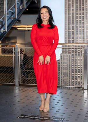 September 30, 2026, New York, New York, USA: MING NA WEN visits the Empire State Building in New York to celebrate the release of her debut cookbook and memoir, Have You Eaten Yet? 30 September 2026 New York USA - ZUMAa265 20260930_zep_a265_007 Copyright: xEricxAcquayex