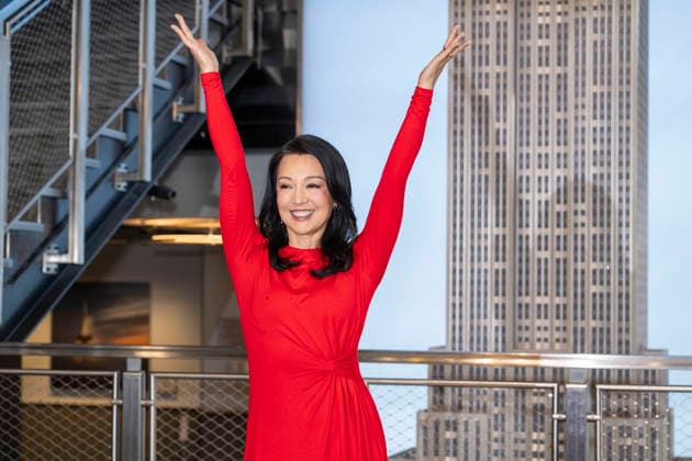 September 30, 2026, New York, New York, USA: MING NA WEN visits the Empire State Building in New York to celebrate the release of her debut cookbook and memoir, Have You Eaten Yet? 30 September 2026 New York USA - ZUMAa265 20260930_zep_a265_008 Copyright: xEricxAcquayex