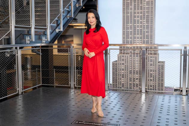 September 30, 2026, New York, New York, USA: MING NA WEN visits the Empire State Building in New York to celebrate the release of her debut cookbook and memoir, Have You Eaten Yet? 30 September 2026 New York USA - ZUMAa265 20260930_zep_a265_009 Copyright: xEricxAcquayex