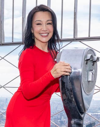 September 30, 2026, New York, New York, USA: MING NA WEN visits the Empire State Building in New York to celebrate the release of her debut cookbook and memoir, Have You Eaten Yet? 30 September 2026 New York USA  - ZUMAa265 20260930_zep_a265_027 Copyright: xEricxAcquayex