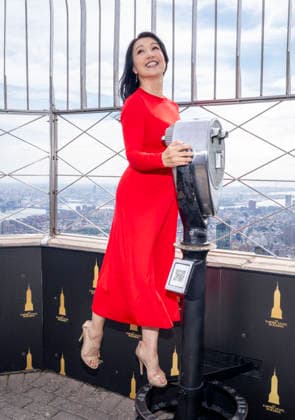 September 30, 2026, New York, New York, USA: MING NA WEN visits the Empire State Building in New York to celebrate the release of her debut cookbook and memoir, Have You Eaten Yet? 30 September 2026 New York USA  - ZUMAa265 20260930_zep_a265_036 Copyright: xEricxAcquayex