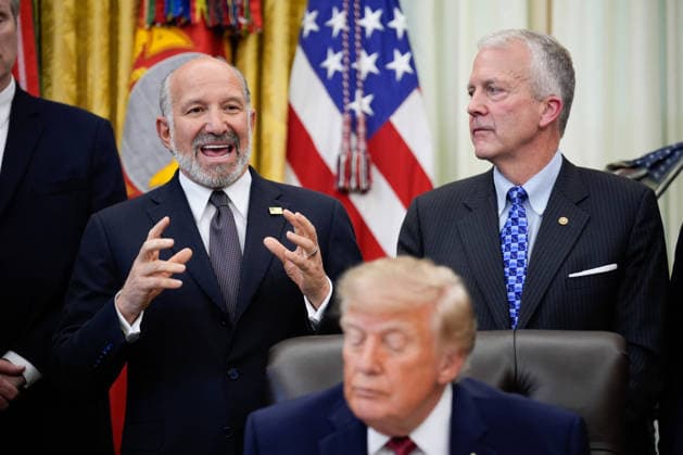 Secretary of Commerce Howard Lutnick speaks during an announcement with President Donald Trump in the Oval Office of the White House in Washington on September 30, 2026. The Trump Administration announced South Korea will invest $54 billion toward the Alaska Liquefied Natural Gas (LNG) project as part of a broader $200 billion investment in U.S. energy projects.  WASP20260930171 YURIxGRIPAS