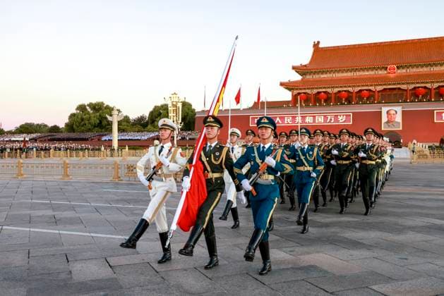 BEIJING, CHINA - OCTOBER 01: A flag-raising ceremony marking the 77th anniversary of the founding of the People s Republic of China is held at Tian anmen Square on October 1, 2026 in Beijing, China. Copyright: xVCGx 111670878472