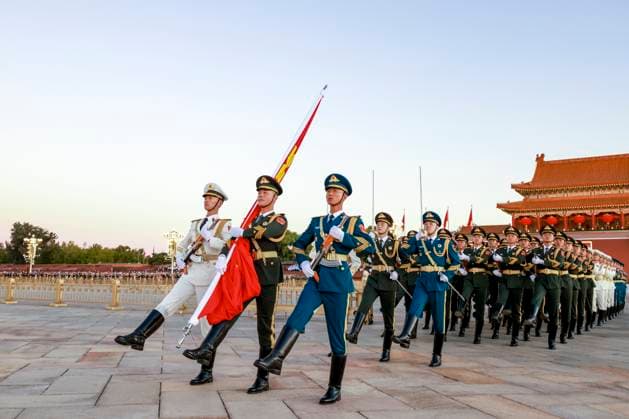 BEIJING, CHINA - OCTOBER 01: A flag-raising ceremony marking the 77th anniversary of the founding of the People s Republic of China is held at Tian anmen Square on October 1, 2026 in Beijing, China. Copyright: xVCGx 111670878496