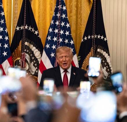 September 30, 2026, Washington, District Of Columbia, USA: United States President Donald J Trump speaks during the Hispanic Heritage Month Celebration in the East Room of the White House in Washington, DC, USA, Wednesday, September 30, 2026 Washington USA  - ZUMAs152 20260930_faa_s152_060 Copyright: xAndrewxThomasx