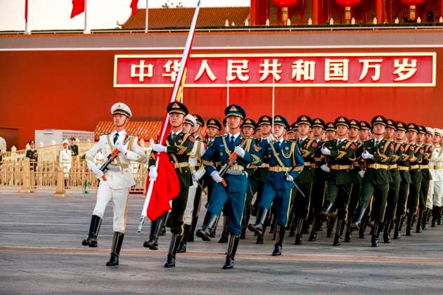BEIJING, CHINA - OCTOBER 01: A flag-raising ceremony marking the 77th anniversary of the founding of the People s Republic of China is held at Tian anmen Square on October 1, 2026 in Beijing, China. Copyright: xVCGx 111670878231