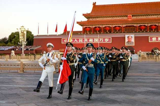 BEIJING, CHINA - OCTOBER 01: A flag-raising ceremony marking the 77th anniversary of the founding of the People s Republic of China is held at Tian anmen Square on October 1, 2026 in Beijing, China. Copyright: xVCGx 111670878329