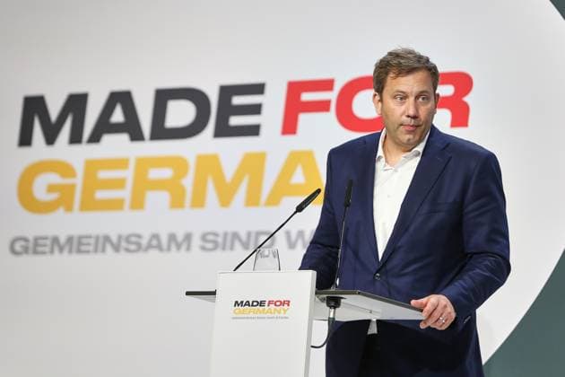 Berlin, Germany, September 30, 2026 Siemensstadt Annual Meeting of the Made for Germany Initiative Federal Minister of Finance Lars Klingbeil (SPD) delivers a speech Copyright: xdtsxNachrichtenagenturx dts_136928