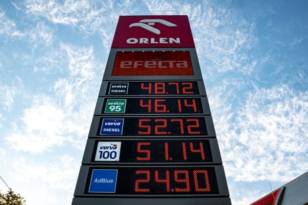 Orlen filling station in Hradec Kralove, Czech Republic, on October 1, 2026. Fuel price regulations, reintroduced by the state due to high diesel and petrol prices, came into effect today. (CTKxPhoto DavidxTanecek) CTKPhotoP2026100102264  CTKPhotoP2026100102264