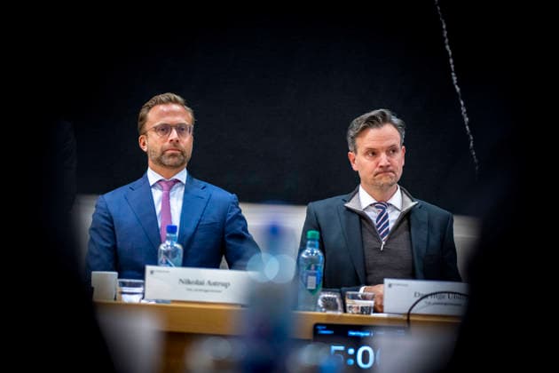 Epstein Hearing Begins in the Storting, Oslo, October 1, 2026. The two former ministers of development, Nikolai Astrup and Dag Inge Ulstein, are in the chamber during the Storting’s Control and Constitutional Committee’s public hearing on practices at the Ministry of Foreign Affairs and Jeffrey Epstein’s networknetwork in Norway Photo: Heiko Junge, NTB, Oslo, Norway, AIfRfex  Copyright: xHeikoxJungex xNTBx
