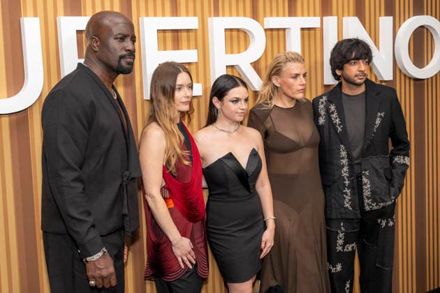 September 30, 2026, New York, New York, USA: MIKE COLTER, RACHEL KELLER, ELLA STILLER, BUSY PHILIPPS and NIK DODANI attend the CBS special series premiere of Cupertino at the Paley Center in New York. 30 September 2026. New York USA - ZUMAa265 20260930_zep_a265_116 Copyright: xEricxAcquayex