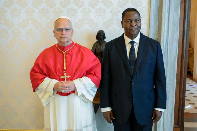 ITALY - PRIVAT AUDIENCE - VATICAN-2026 10 1 Italy, Rome, Vatican, 2026 10 1 Pope Leo XIV receives His Excellency Mr. Faustin Archange Touadera, President of the Central African Republic, in a private audience in The Vatican . EDITORIAL USE ONLY - NO BOOKS Copyright: xVATICANxMEDIA xCatholicxPressxPhotox