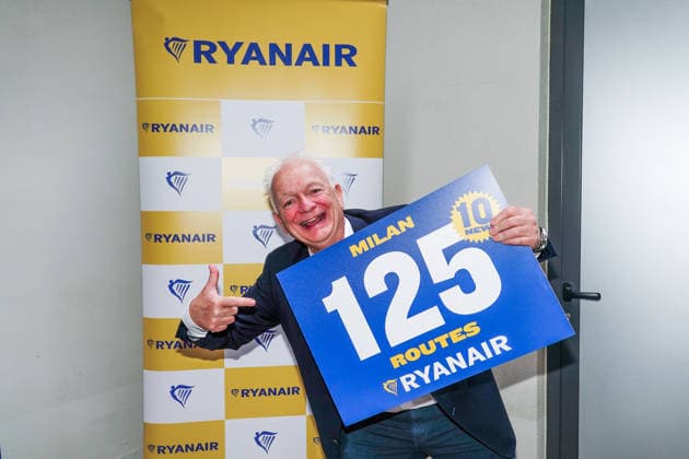 IPA89170511 - MILAN, October 1, 2026 Hotel Cristoforo Colombo: Ryanair held a press conference with CEO Eddie Wilson to present its new flight routes from Milan Malpensa and Bergamo Orio al Serio airports.  Copyright: xEmanuelexRobertoxDexCarlix xx IPA89170511