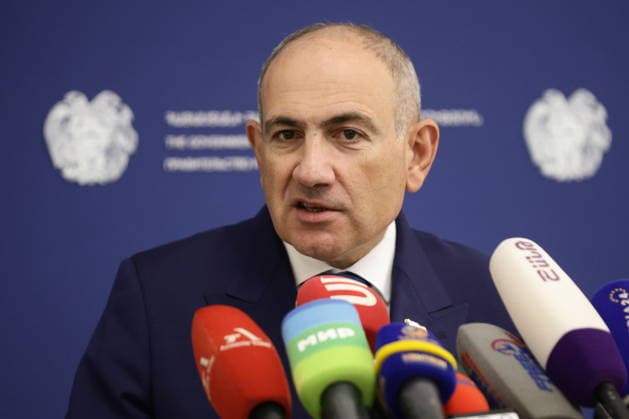 ARMENIA, YEREVAN - OCTOBER 1, 2026: Armenia s Prime Minister Nikol Pashinyan gives a press briefing. Alexander Patrin TASS 98611684
