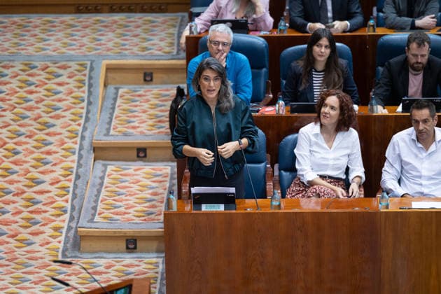 Housing Dominates This Thursday’s Plenary Session in the Assembly, Marked by Maricarmen, the protest camp, and the royal decrees. The spokesperson for Más Madrid in the Madrid Regional Assembly, Manuela Bergerot, during a plenary session at the Madrid Regional Assembly on October 1, 2026, in Madrid, Spain. Housing dominates this Thursday’s plenary session, October 1, at the Madrid Regional Assembly, marked by the eviction last week of 87-year-old Maricarmen, which has led to social unrest including a protest camp at Puerta del Sol—an event that has caused a new clash between the Government Delegation, City Hall, and the Regional Government, as well as the push for two royal decrees, the ratification of which Congress will vote on Friday, O  Copyright: xJesusxHellinx 7811918