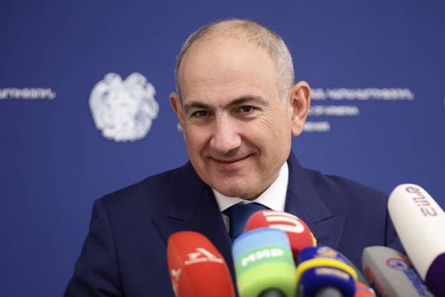 ARMENIA, YEREVAN - OCTOBER 1, 2026: Armenia s Prime Minister Nikol Pashinyan gives a press briefing. Alexander Patrin TASS 98612256