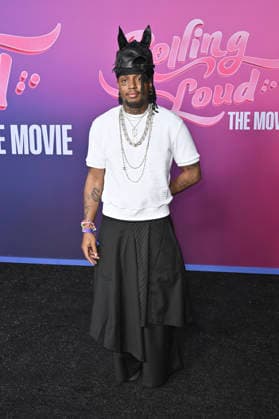 Ski Mask The Slump God at the world premiere of the movie *Rolling Loud The Movie* at the United Artists Theatre in Los Angeles, September 30, 2026 Foto:xD.xStarbuckx xFuturexImagex loud_6973