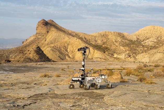 ESA Tests the Charlie Mars Rover from the ExoMars Rosalind Franklin Mission in Tabernas Images of the Charlie Mars rover in the Tabernas Desert October 1, 2026, in Tabernas, Almería, Andalusia, Spain The European Space Agency (ESA) is conducting field tests of the Charlie Mars rover in Tabernas, Almería, with the goal of testing technologies and operations that will be relevant to the ExoMars Rosalind Franklin mission, designed to explore the surface of Mars October 1, 2026 Marian Leó Almería, Andalusia Almería, Andalusia Spain Copyright: xMarianxLeonx 7812221