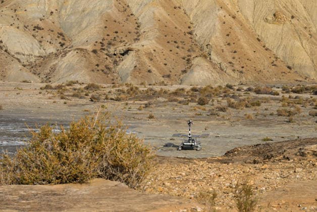 ESA Tests the Charlie Mars Rover from the ExoMars Rosalind Franklin Mission in Tabernas Images of the Charlie Mars rover in the Tabernas Desert October 1, 2026, in Tabernas, Almería, Andalusia, Spain The European Space Agency (ESA) is conducting field tests of the Charlie Mars rover in Tabernas, Almería, with the goal of testing technologies and operations that will be relevant to the ExoMars Rosalind Franklin mission, designed to explore the surface of Mars October 1, 2026 Marian Leó Almería, Andalusia Almería, Andalusia Spain  Copyright: xMarianxLeonx 7812290