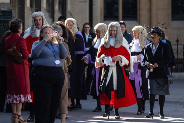 Judges Procession from the Supreme Court to Westminster Abbey, London, UK 1 October 2026 Judges and members of the legal profession walk from the Supreme Court across Parliament Square to Westminster Abbey in London, UK, on 1 October 2026, for a service marking the start of the new legal year in a tradition dating back to 1897., Credit:PETE SPELLER Avalon  Copyright: xPETExSPELLERx xAvalonx 1139759453