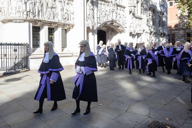 Judges Procession from the Supreme Court to Westminster Abbey, London, UK 1 October 2026 Judges and members of the legal profession walk from the Supreme Court across Parliament Square to Westminster Abbey in London, UK, on 1 October 2026, for a service marking the start of the new legal year in a tradition dating back to 1897., Credit:PETE SPELLER Avalon  Copyright: xPETExSPELLERx xAvalonx 1139759526