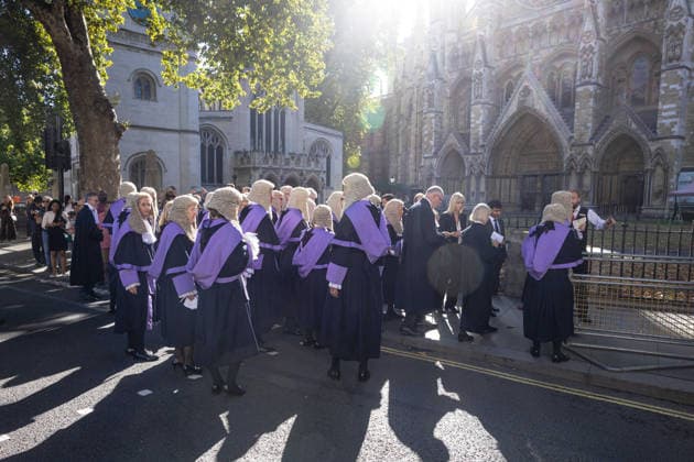 Judges Procession from the Supreme Court to Westminster Abbey, London, UK 1 October 2026 Judges and members of the legal profession walk from the Supreme Court across Parliament Square to Westminster Abbey in London, UK, on 1 October 2026, for a service marking the start of the new legal year in a tradition dating back to 1897., Credit:PETE SPELLER Avalon  Copyright: xPETExSPELLERx xAvalonx 1139759551