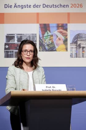 Prof. Dr. Isabelle Borucki, political scientist at Philipps University of Marburg and consultant for the study commissioned by R V Versicherung, press conference on the presentation of the study *The Fears of the Germans 2026*, Berlin, October 1, 2026