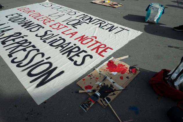 Paris 8 University blocked by students The entrance to Paris 8 University is blocked during a student mobilization in Saint-Denis, north of Paris, on October 1, 2026. University campuses have joined high school students in a nationwide movement involving blockades of educational institutions across France. Paris - St. Denis France Copyright: xNikxErikxNeubauerx DSC_8230