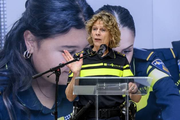 Apeldoorn, The Netherlands, 2026-10-01 14:08:10 APELDOORN, 01-10-2026, Police Academy Queen Maxima visits the Police Academy in Apeldoorn in the context of financially sound employership. With over 67,000 employees, the National Police is one of the largest employers in the Netherlands and a member of the Foundation for Financially Healthy Netherlands (SFGN). Queen Maxima is honorary chair of this foundation. PHOTO: NLBeeld Patrick van Emst In the photo: Janny Knol, Chief of Police of the Netherlands Credit: NL Beeld Patrick van Emst  Copyright: xx x