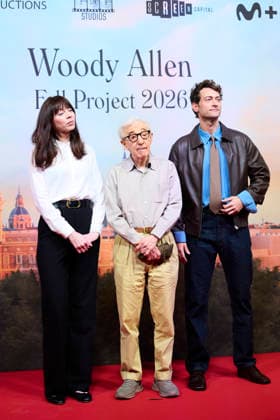 Presentation the Filming of Woody Allen™s new film in Madrid presentation Woody Allen, Alexi Wasser, Peter Vives attends Presentation the Filming of Woody Allen™s new film in Madrid presentation at Teatros del Canal on October 1, 2026 in Madrid, Spain Photo by IMAGO MPG Madrid Teatros del Canal Madrid Spain Copyright: xMPGx