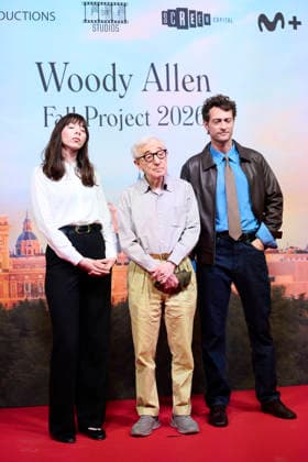 Presentation the Filming of Woody Allen™s new film in Madrid presentation Woody Allen, Alexi Wasser, Peter Vives attends Presentation the Filming of Woody Allen™s new film in Madrid presentation at Teatros del Canal on October 1, 2026 in Madrid, Spain Photo by IMAGO MPG Madrid Teatros del Canal Madrid Spain Copyright: xMPGx