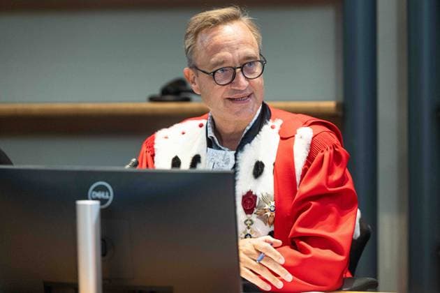 Chairman of the court Philippe Morandini pictured during the jury selection for the trial of Laurent Andris, accused of killing his 65-year-old mother, Gabrielle Hannot., at the Hainaut province Assize Court in Mons, on Thursday 1 October 2026. The events date back to April 21, 2023, in Villers-Poterie (Gerpinnes). The accused rammed the neighbours cars twice. The police arrived later (called by neighbours), 65-year-old Gabrielle Hannot was already dead. Defence lawyer confirmed the accused committed the acts while under the influence of narcotics. The man, aged 32 at the time of the events, struck his mother with several objects, including a box cutter, with extreme violence. Laurent Andris had been convicted of attempted murder in 2016.  EMILExWINDAL 188435394