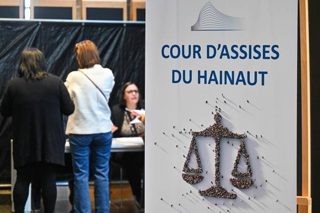 Illustration picture taken during the jury selection for the trial of Laurent Andris, accused of killing his 65-year-old mother, Gabrielle Hannot., at the Hainaut province Assize Court in Mons, on Thursday 1 October 2026. The events date back to April 21, 2023, in Villers-Poterie (Gerpinnes). The accused rammed the neighbours cars twice. The police arrived later (called by neighbours), 65-year-old Gabrielle Hannot was already dead. Defence lawyer confirmed the accused committed the acts while under the influence of narcotics. The man, aged 32 at the time of the events, struck his mother with several objects, including a box cutter, with extreme violence. Laurent Andris had been convicted of attempted murder in 2016. He had been on parole  EMILExWINDAL 188435364