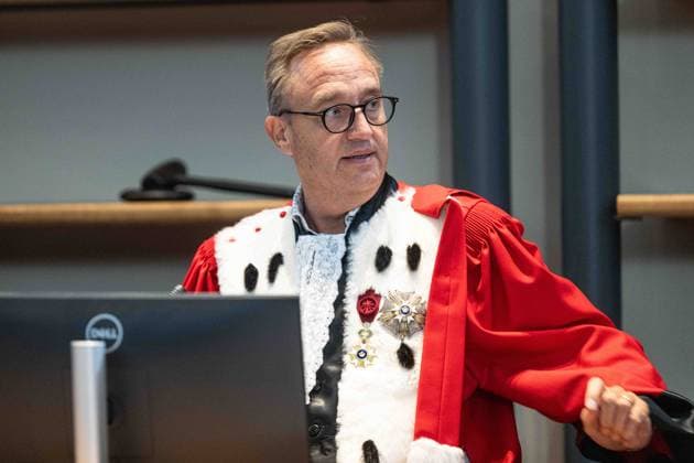 Chairman of the court Philippe Morandini pictured during the jury selection for the trial of Laurent Andris, accused of killing his 65-year-old mother, Gabrielle Hannot., at the Hainaut province Assize Court in Mons, on Thursday 1 October 2026. The events date back to April 21, 2023, in Villers-Poterie (Gerpinnes). The accused rammed the neighbours cars twice. The police arrived later (called by neighbours), 65-year-old Gabrielle Hannot was already dead. Defence lawyer confirmed the accused committed the acts while under the influence of narcotics. The man, aged 32 at the time of the events, struck his mother with several objects, including a box cutter, with extreme violence. Laurent Andris had been convicted of attempted murder in 2016.  EMILExWINDAL 188435392