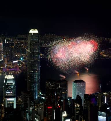 RECORD DATE NOT STATED China s National Day Fireworks In Hong Kong Fireworks exploding over Victoria Harbor on October 1, 2026 in Hong Kong. Today is the China s National Day. (Photo by Kobe Li Nexpher Images) Hong Kong
