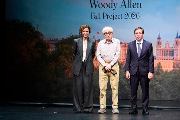 October 1, 2026, Madrid, Madrid, Spain: Woody Allen, Isabel Diaz Ayuso, President of Madrid, Jose Luis Martinez Almeida, Major of Madrid attends Presentation the Filming of Woody AllenÃ¢â‚¬â ¢s new film in Madrid presentation at Teatros del Canal on October 1, 2026 in Madrid, Spain Madrid Spain - ZUMAg15_ 20261001_zaf_g15_050 Copyright: xJackxAbuinx