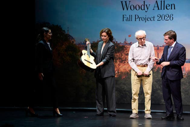 October 1, 2026, Madrid, Madrid, Spain: Woody Allen, Isabel Diaz Ayuso, President of Madrid, Jose Luis Martinez Almeida, Major of Madrid attends Presentation the Filming of Woody AllenÃ¢â‚¬â ¢s new film in Madrid presentation at Teatros del Canal on October 1, 2026 in Madrid, Spain Madrid Spain - ZUMAg15_ 20261001_zaf_g15_053 Copyright: xJackxAbuinx