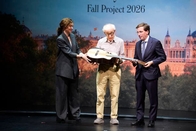 October 1, 2026, Madrid, Madrid, Spain: Woody Allen, Isabel Diaz Ayuso, President of Madrid, Jose Luis Martinez Almeida, Major of Madrid attends Presentation the Filming of Woody AllenÃ¢â‚¬â ¢s new film in Madrid presentation at Teatros del Canal on October 1, 2026 in Madrid, Spain Madrid Spain - ZUMAg15_ 20261001_zaf_g15_054 Copyright: xJackxAbuinx