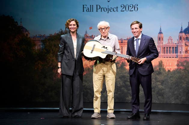 October 1, 2026, Madrid, Madrid, Spain: Woody Allen, Isabel Diaz Ayuso, President of Madrid, Jose Luis Martinez Almeida, Major of Madrid attends Presentation the Filming of Woody AllenÃ¢â‚¬â ¢s new film in Madrid presentation at Teatros del Canal on October 1, 2026 in Madrid, Spain Madrid Spain - ZUMAg15_ 20261001_zaf_g15_055 Copyright: xJackxAbuinx