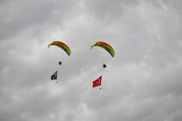 TEKNOFEST Southeast in Turkiye s Sanliurfa SANLIURFA, TURKIYE - OCTOBER 1: Paramotor demonstration is performed during TEKNOFEST Southeast, the world’s largest aviation, space, and technology festival, on the second day of its 15th edition at Sanliurfa GAP Airport in Sanliurfa, Turkiye, on October 1, 2026. Ozkan Bilgin Anadolu Sanliurfa Turkey. Editorial use only. Please get in touch for any other usage.  Copyright: x2026xAnadoluxOzkanxBilginx