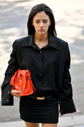 PFW Balenciaga Outside Arrivals JR Noee Abita arriving at the Balenciaga show during Paris Fashion Week, in Paris, France on 1 October 2026. Photo by Julien Reynaud APS-Medias ABACAPRESS.COM Paris France  Copyright: xReynaudxJulien APS-Medias ABACAx